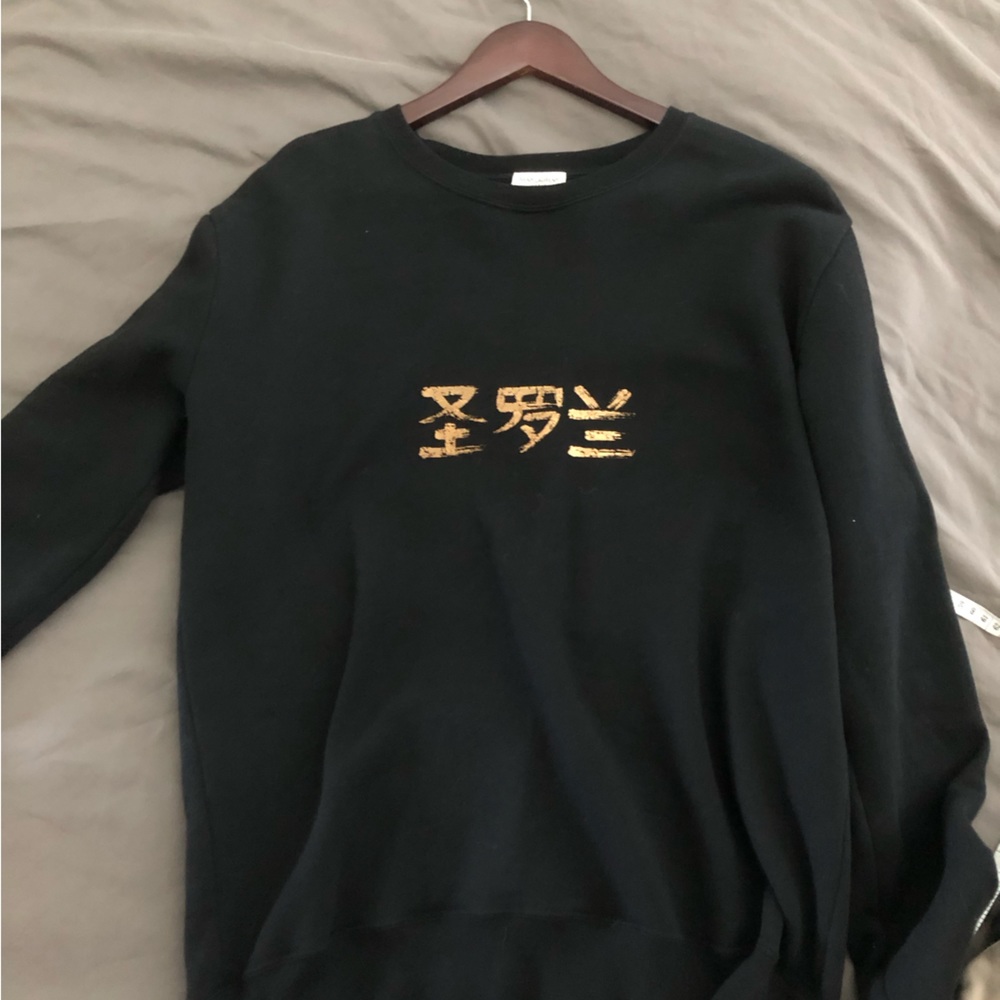YSL sweatshirt black 2021 'Pekin 1985 Beijing' Pullover authentic
